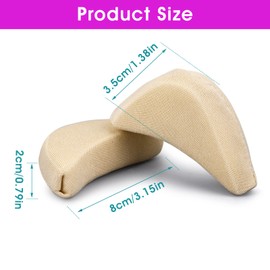 WLLHYF 2 Pairs Soft Sponge Adjustable Shoe Filler， Big Toe Plug Foot Brace Shoe Pads Unisex Shoe Too Big Inserts for High Heel Women Reusable Make Big Shoes Fit