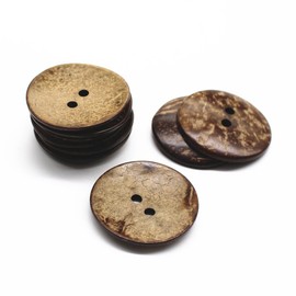 YaHoGa 20PCS Natural Coconut Shell Buttons 38MM Large Coconut Buttons for Sewing DIY Crafts (38mm)