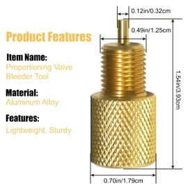 ZIMISI Brake Proportioning Valve Bleeder Tool, Drum Brake Tool Compatible with AC Delco 172-1353 & 172-1371, Disc/DISC and DISC/Drum PV2 PV4, Non-Adjustable Combination Valves (Yellow)