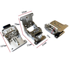 2PCS 0-90-180 Degree Table Legs Foldable Bracket with Screws,Self-Locking Hinge- Leg Fittings and Corner Brace for Folding Workbench- Fold Down Desk Extension in Kitchen -Laundry Room Garage