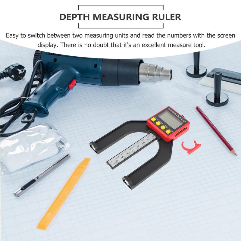Gatuida Tools Digital Height Gauge Electronic Depth Gauge Tool Digital
