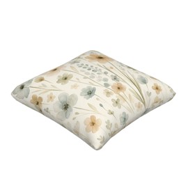 HJRGLXZ Modern Flower Decorative Throw Pillow Covers 18x18 Inch Set of 2, Linen Square Pillow Cases for Farmhouse Couch Bed Sofa Chair Living Room Indoor Outdoor Decor