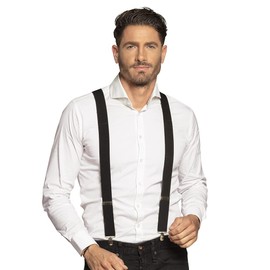 LORD CIG Mens Braces Heavy Duty Women Suspenders Y Back Shaped Fully Style Adjustable With Strong Metal Clips Men Adults Unisex Fancy Dress Trouser One Size Durable Belt Clip (black)
