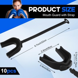 Dunzy 20 Pcs Strapped Mouth Guard Football Sports Mouthguard with Removable Strap Adult Youth Kids Football Mouthpiece Mouth Protector for Boxing Wrestling Basketball Lacrosse Hockey Taekwondo