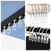 Curtain hooks, pack of 100 transparent folding hooks, universal clip-on