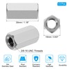 PATIKIL 3/8"-16 UNC 304 Stainless Steel Hex Coupling Nuts, 3Pcs