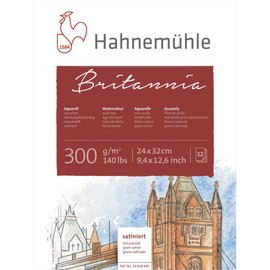 Hahnemuhle Britannia Block 300 g/m² – 24 x 32 cm heiß gepresst