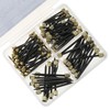 MEETOOT 110PCS 3 Size Black Centre Piercing Brass Cap Studs