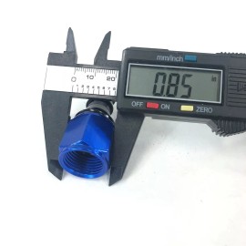 Unbranded -8 AN Straight Push Lock Oil/Fuel/Gas Hose Line End Fitting Adapter Blue