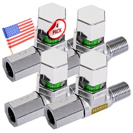 Quick Pressure Flow Through Tire Pressure Sensor Caps – Smart PSI Gauge & Air Detection System, Auto Monitoring for Dual Wheel Vehicles (Semi-Trucks, RVs, Utility & Emergency Vehicles)- 100PSI - 4Pack