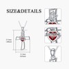 LEECCI Sacred Heart Cross Necklace 925 Sterling Silver Sacred Heart