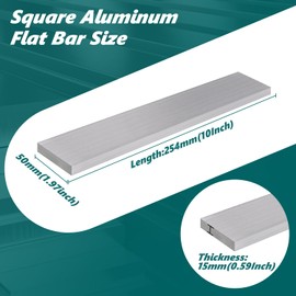 1 Piece Square Aluminum Bar, 0.59" Thickness X 1.97" Width X 10" Length Square 6061 Aluminum Flat Plate, 15 x 50 x 254mm T6511 Solid New Mill Stock