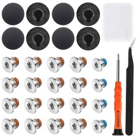 ZHUROUPU 31 Pcs Bottom Base Rubber Case Foot and Screws Set Replacement Compatible for MacBook Pro 13" 15'' A1425 A1502 A1398 2012 2013 2014 2015 Year （P5 Screwdriver）