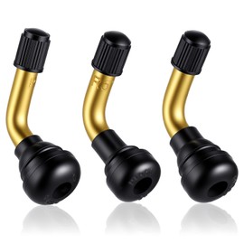 Alrhso Tubeless Valve Stems 6 Pcs PVR50/PVR60/PVR70 Brass Stem Tubeless Tire Valve Stems 90 Degree Angled Tubeless-Valve for Motorcycle Scooter ATV Go Kart Fits Tubeless-Tire Rim