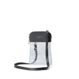 Baggallini Women's Stadium Clear Bryant Crossbody, Charcoal, One Size