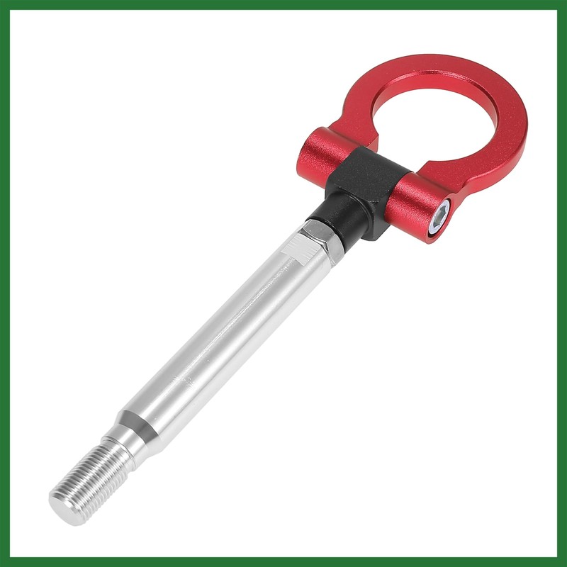 Motoforti Red Car Front Bumper Trailer Ring Eye Towing Tow