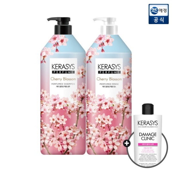 Kerasys Perfume Cherry Blossom Shampoo Rinse 1L + Shampoo 180ml