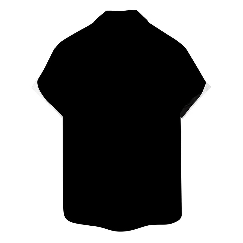 Flamingo Bowling Shirts for Men Print Short Sleeve Casual Button