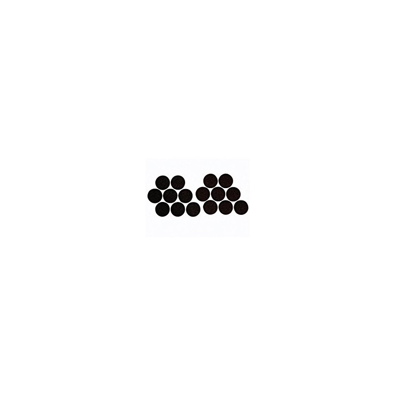 PEREL DTF2 Round Felt Pads, Diameter: 25 mm, Black (Pack