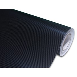4D Gloss Satin Carbon Fiber Black Vinyl Car Wrap Film Roll (10FT x 5FT)