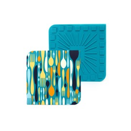 Modgy Silicone Trivets for Hot Dishes, Pots, Pans Decorative for Kitchen Counter-Tops Heat Resistant Pad Utensil Rest Mat Coaster, Kookin