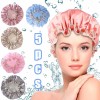 Coenii 5 Gorros De Baño Impermeable Ducha Mujere Doble Reutilizable