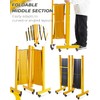 COZONY 23FT Expandable Barricade Gate Metal with Wheels, Folding Portable