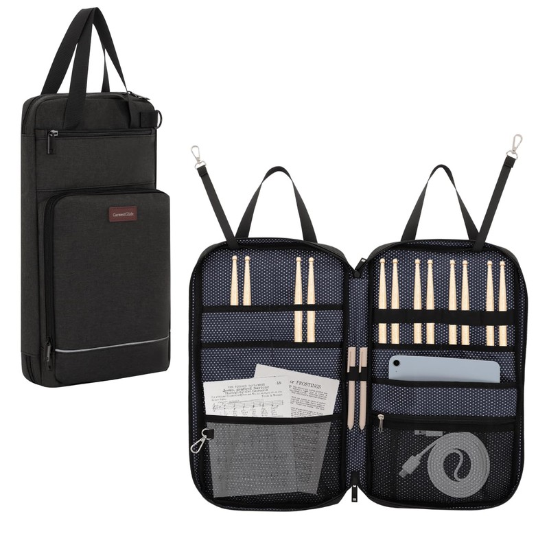 Drum Stick Bag with Hanging Hook,Drumsticks Bags with Adjustable Shoulder