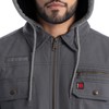 Wrangler Riggs Workwear Men's Quilted Lined Jacket with Sherpa Hood,