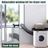 Flehomo Dryer Vent Window Kit, Include Dryer Vent Cover with