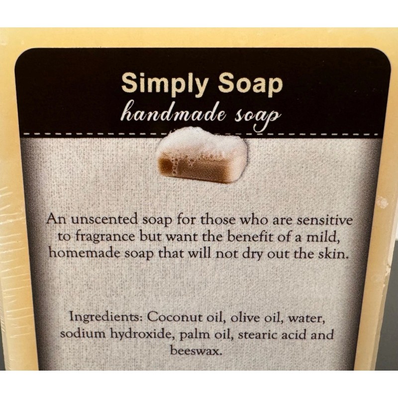 Garden Path Soap SIMPLY SOAP - Amish Handcrafted Unscented, Gentle
