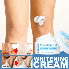 EELHOE Body Cream Whitening and Moisturizing for Neck Back Legs Elbows Underarms Refreshing Smoothness for Stain RemovalSize: 100g