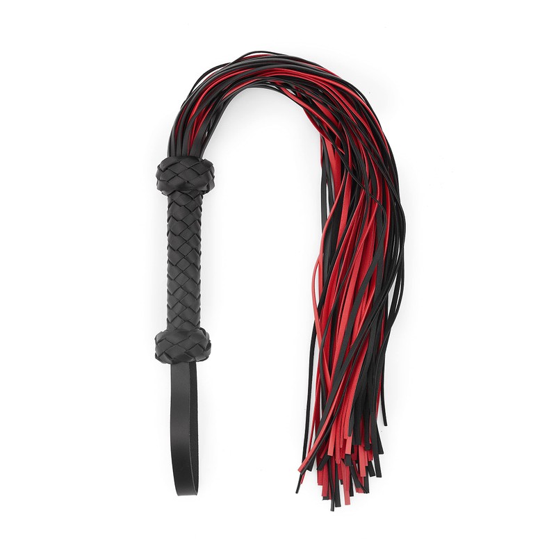 Whip 30" Red Horse Crop for Cosplay Faux Leather