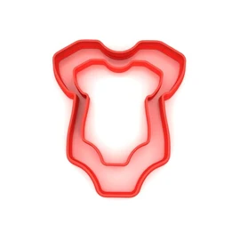 Custom Cutters Baby Grow Shape Cookie Cutters | Set of 2 Plastic Cutters for Baking, Fondant, Clay, Pastry, Icing, Jewellery (5CM + 8CM)