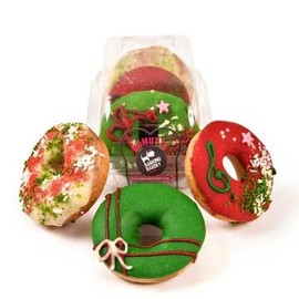 The Barking Bakery Yappy Woofmas Domuttz C Christmas Dog Treats Gift Box, 3 x 70g Festive Doggy Donuts C Dog Advent Calendar Alternative, Dog Christmas Stocking Stuffer, for Dogs By The Barking Bakery