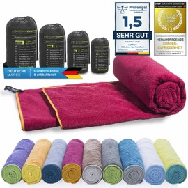 LightDry® Original Microfibre Sports Towel, Backpack, Travel Towel, Sports & Fitness Bath Towel, Absorbent, Lightweight, Antibacterial and Extremely Quick-Drying