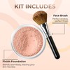 FOUNDATION with FLAWLESS FACE BRUSH Mineral Makeup (LIGHT TAN) Matte