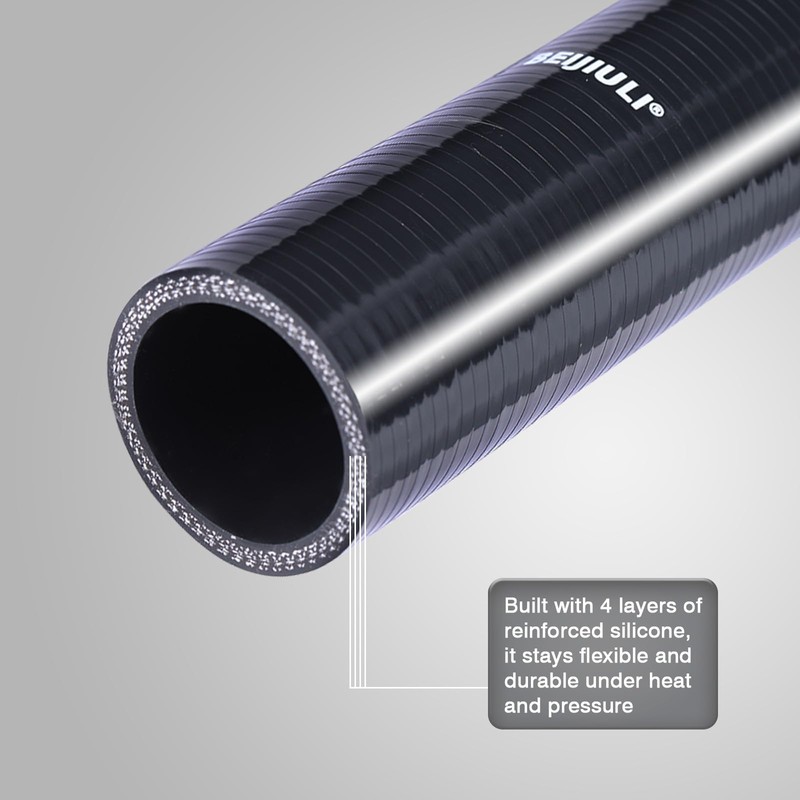 BEIJIULI 2" ID 4" Leg Length Silicone Coupler Hose with
