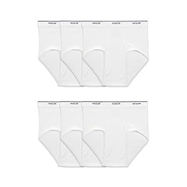 Fruit of the Loom mens Tag-free Cotton Briefs Underwear, Big Man - 6 Pack White, 3X-Large US