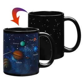 BESTonZON Thermal Effect Cups Colour Changing Coffee Cup Drinking Cup 330 ml Starry Sky (Solar System)