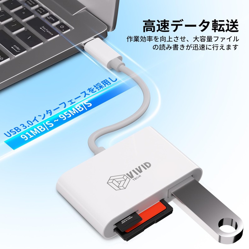 VIVID TECH Type C Card Reader, USB-C SD Card Reader,