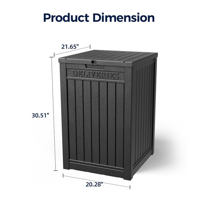 Trygoal 50-Gallon Package Delivery Box for Outside - Resin Storage