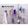 SANNO Shower Caddy Rustproof Bath Accessories with Vacuum Suction Cups,Strong