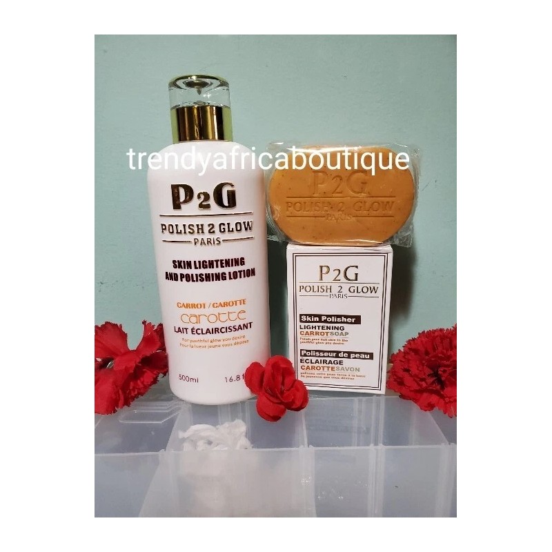 P2G, Polish 2 Glow paris carrot body lotion 500ml &