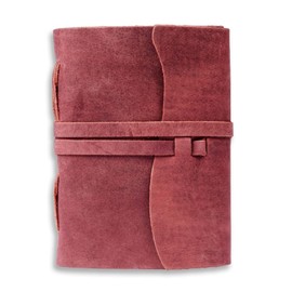 LEATHER VILLAGE Leather Bound Journal - Fuchsia, 11.5"X8.50", 220 Pages - Vintage Blank Paper Diary for Writing, Drawing, Sketchbook, and Travel Notebook - Ideal for Women and Men