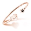 PLITI Dog Lover Paw Print Bracelet Veterinarian Heartbeat Cuff Bracelet VET Jewelry (VET PAW RG)