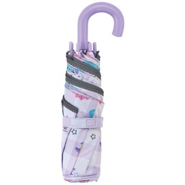 UBOTSR1-A Children's Happy & Smile Parasol, Folding, 19.7 inches (50 cm), For 7-8 Years Old, Approx. 45.3 - 49.2 inches (115 - 125 cm), Hand Opening Type, With Dedicated Cover, UV Protection, 6 Ribs, Skater, Girls, Rain or Sun Umbrella