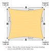 Artpuch Sun Shade Sail, 7X10X10 Beige Triangle, Curved Edged Sun