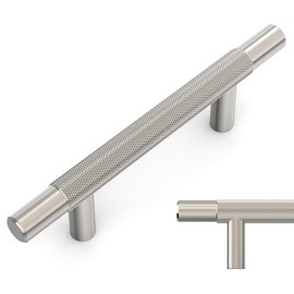 Amerdeco 10 Pack Brushed Satin Nickel Knurled Cabinet Pulls 3 Inch Hole Centers Kitchen Cabinet Handles Hardware Kitchen Handles for Cabinets Handles IH0006…