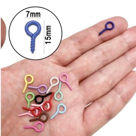 HappyHome 100pcs Heaton Hardware Screw Heaton Accessories Findings Handmade Craft DIY Craft Parts (Multicolored 7x15)